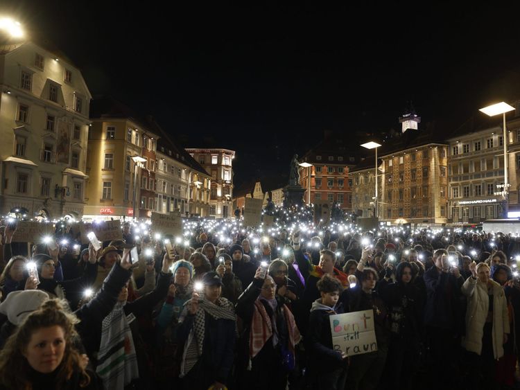 Demonstration gegen rechts Graz