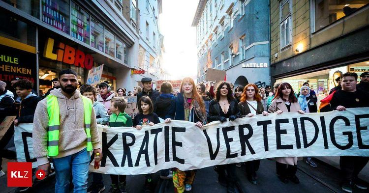 Demonstration gegen rechts Graz